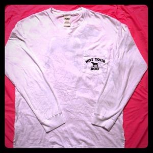 PINK Glow in the Dark Long-sleeve Campus Tee